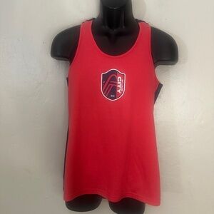 St Louis City MLS Soccer Tank Top Medium runs small New without tags 60% cotton